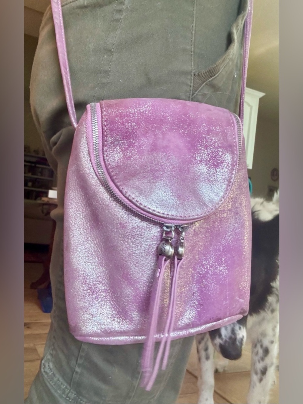 Hobo Fern Crossbody - Limited Edition - Soft Metallic Violet Leather - Picture 2 of 7